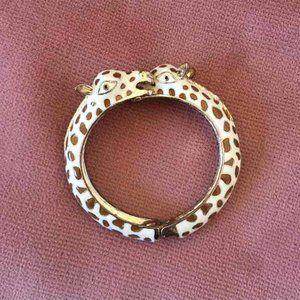 Giraffe enamel bangle
